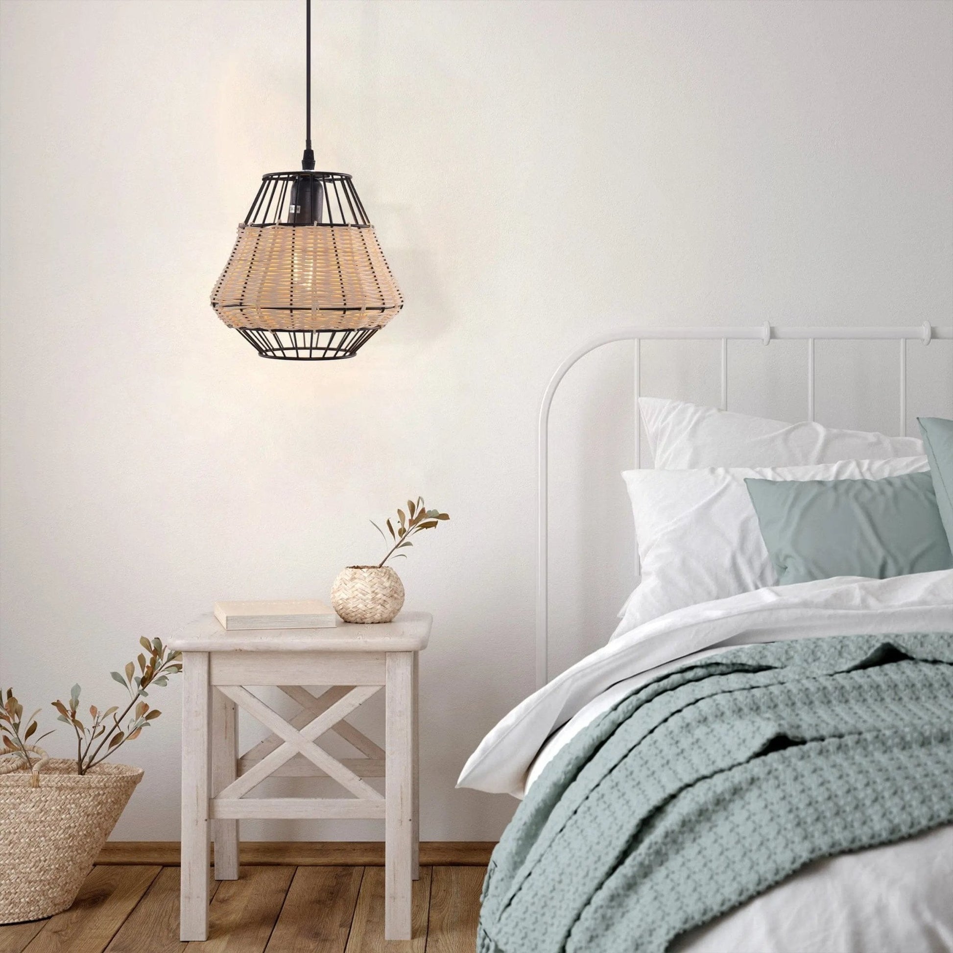 Lightsin Hexagonal Woven Pendant Light for Natural Warmth and Modern Style - House Comfort