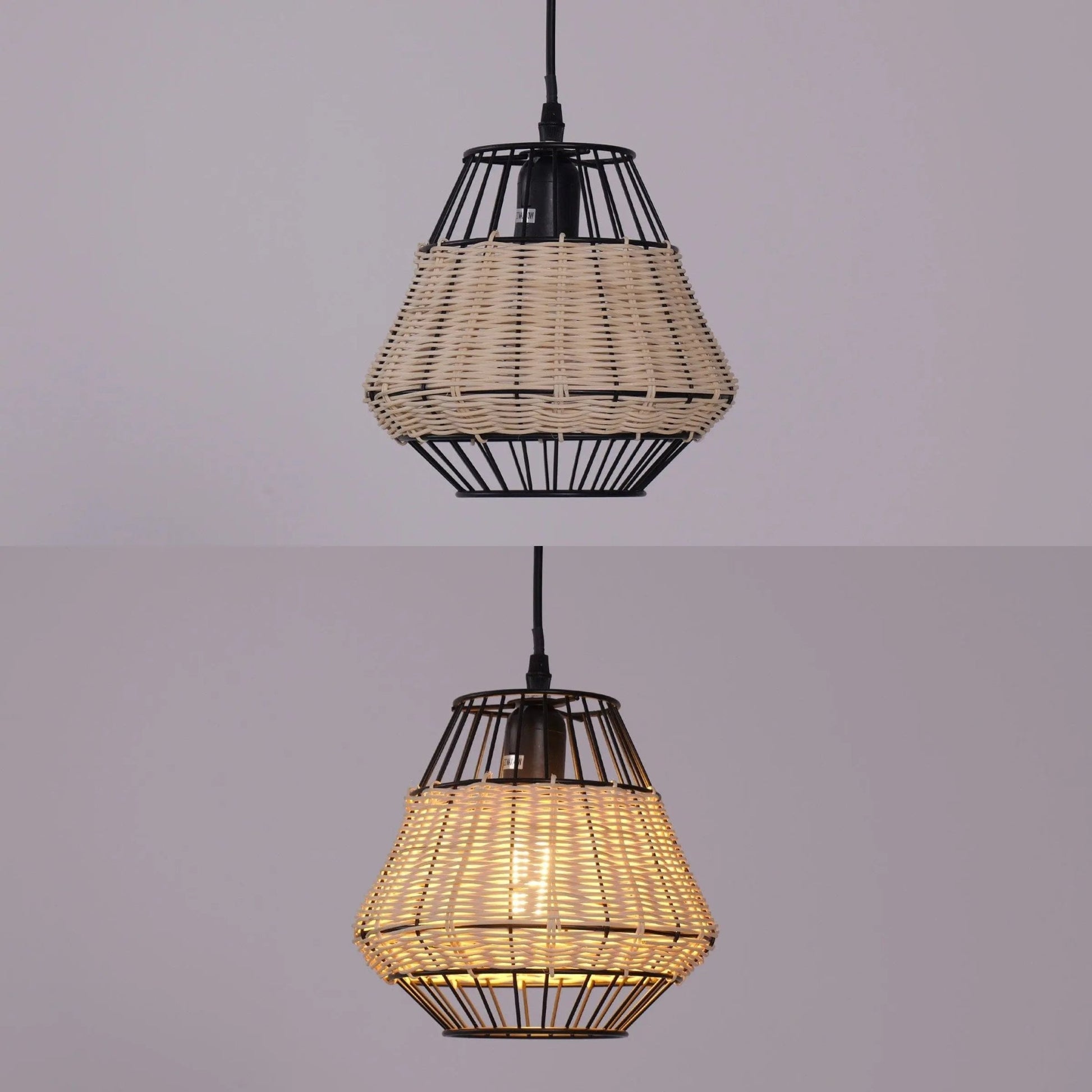 Lightsin Hexagonal Woven Pendant Light for Natural Warmth and Modern Style - House Comfort