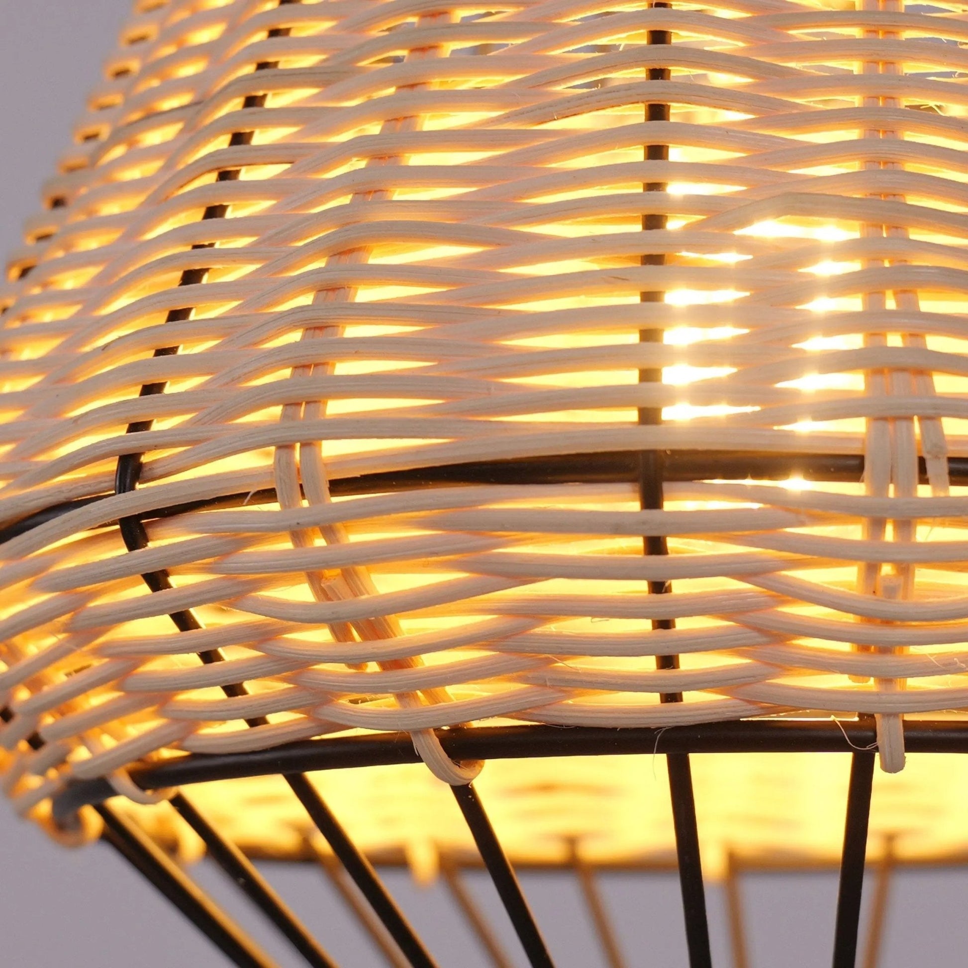 Lightsin Hexagonal Woven Pendant Light for Natural Warmth and Modern Style - House Comfort
