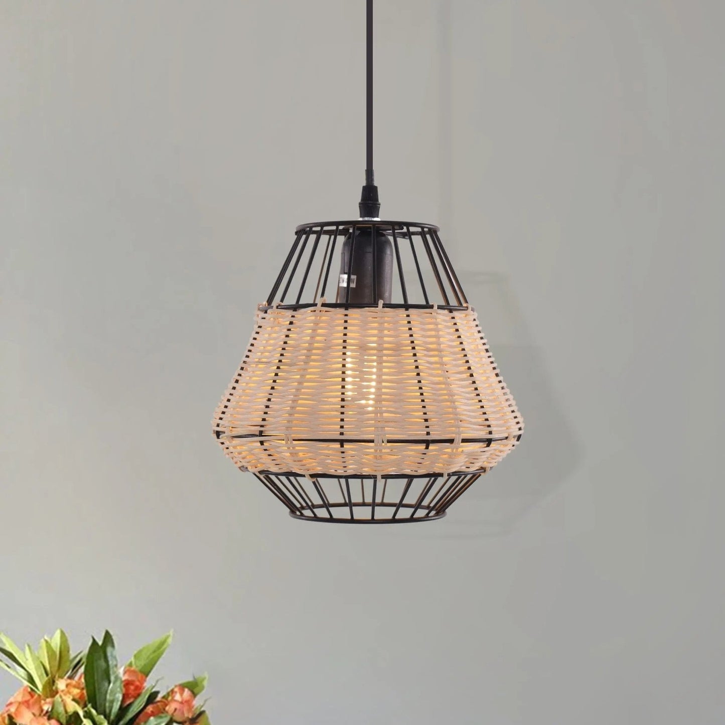 Lightsin Hexagonal Woven Pendant Light for Natural Warmth and Modern Style - House Comfort