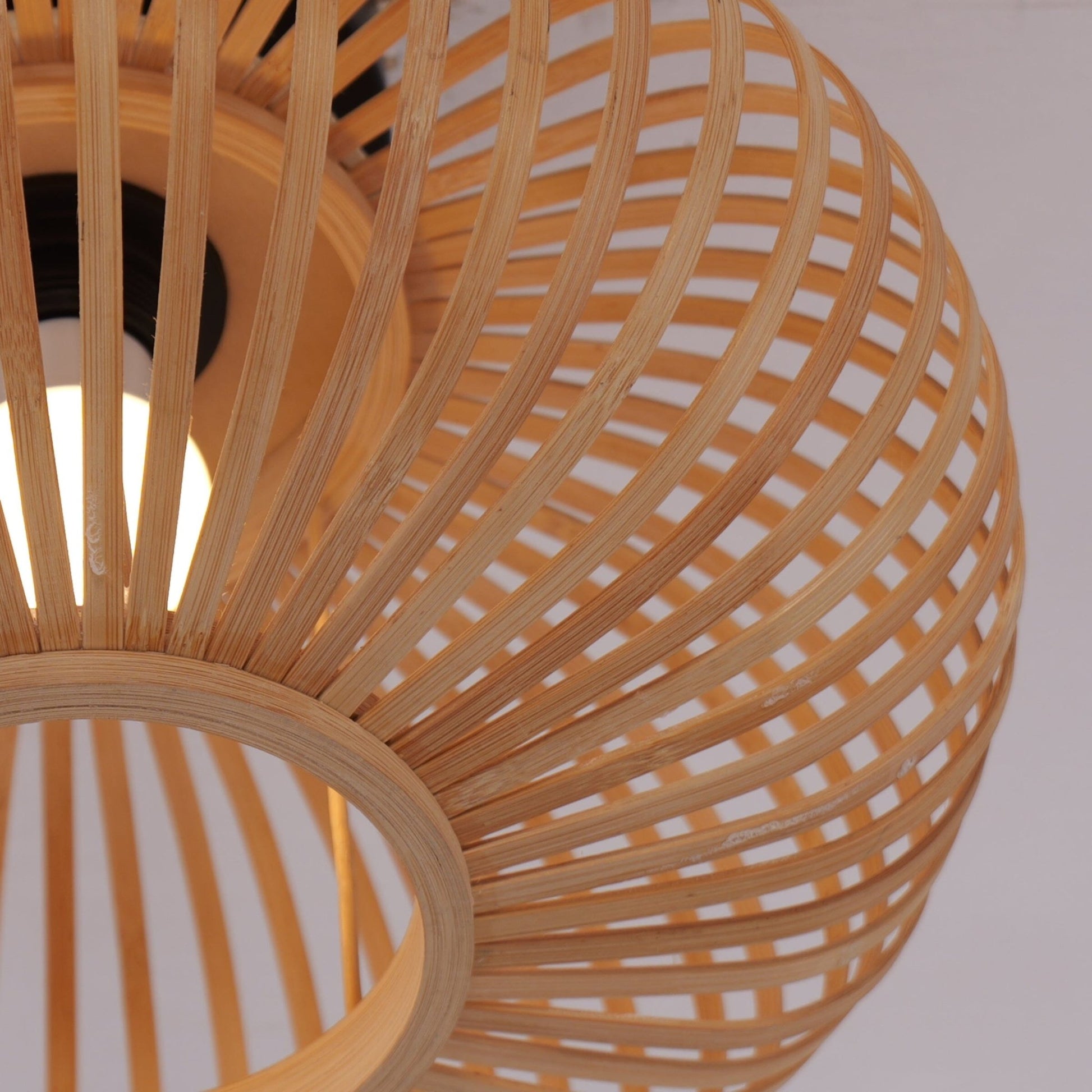 Lightsin Highly Cost - Effective Natural Woven Bamboo Wall Lamp - House Comfort