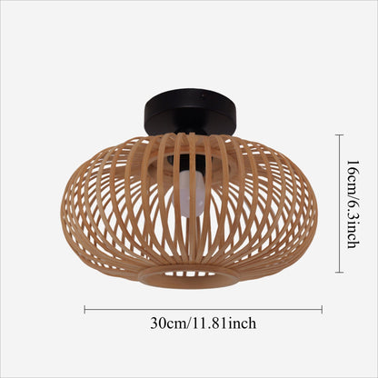 Lightsin Highly Cost - Effective Natural Woven Bamboo Wall Lamp - House Comfort