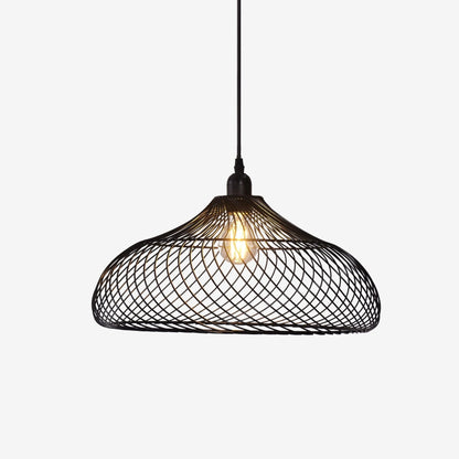 Lightsin Industrial Style Black Iron Pendant Light with Spiral Design - House Comfort