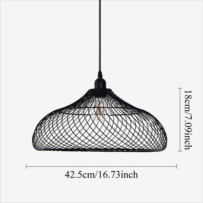 Lightsin Industrial Style Black Iron Pendant Light with Spiral Design - House Comfort