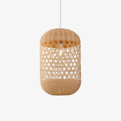 Lightsin Japanese Capsule - Shaped Rattan Pendant Light - House Comfort