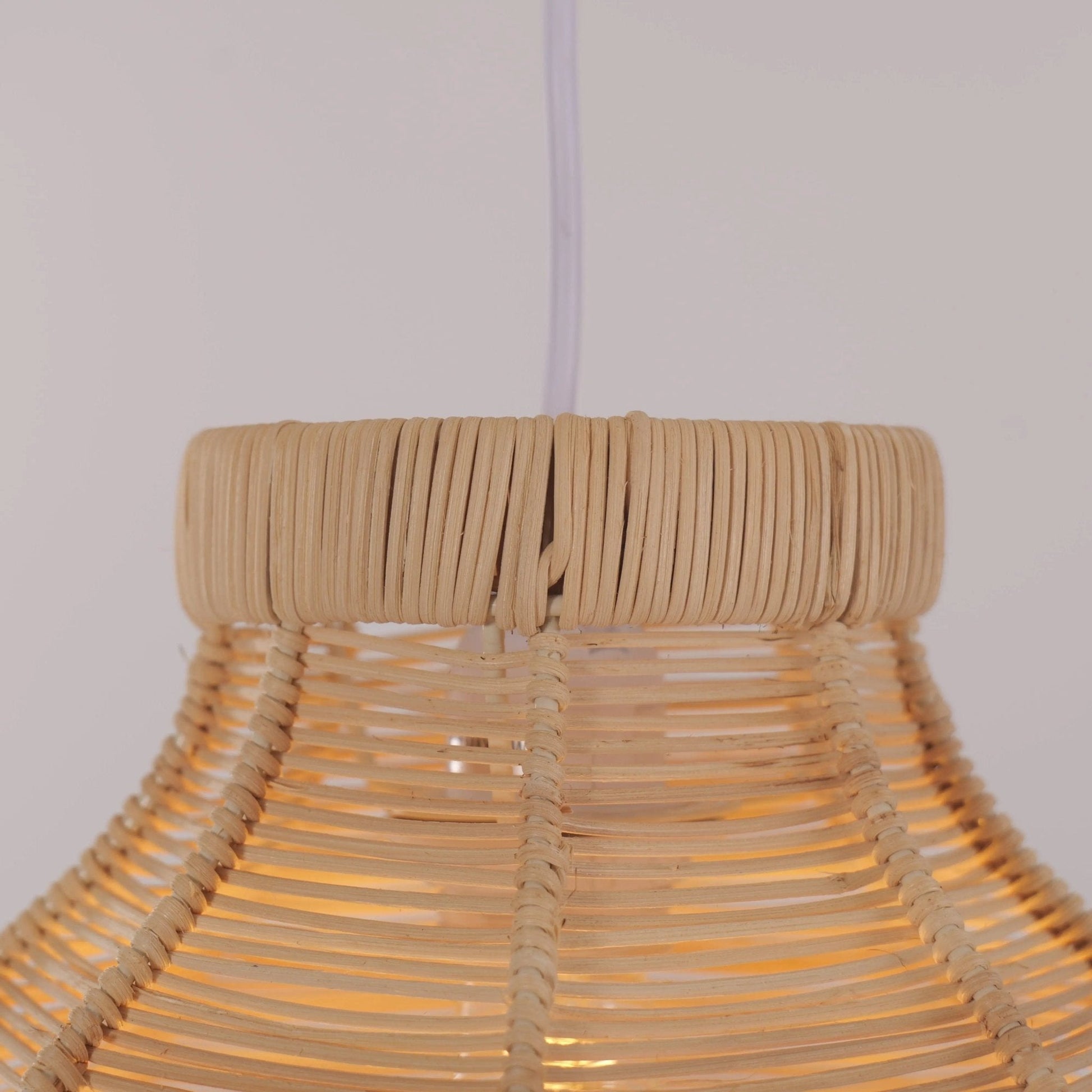 Lightsin Japanese - Inspired Petal Bloom Rattan Woven Pendant Light - House Comfort