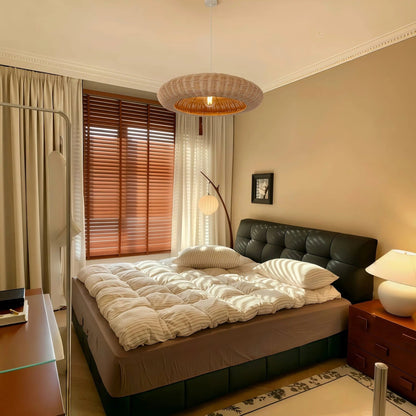 Lightsin Japanese Shell - Inspired Rattan Pendant Light Natural Serenity - House Comfort