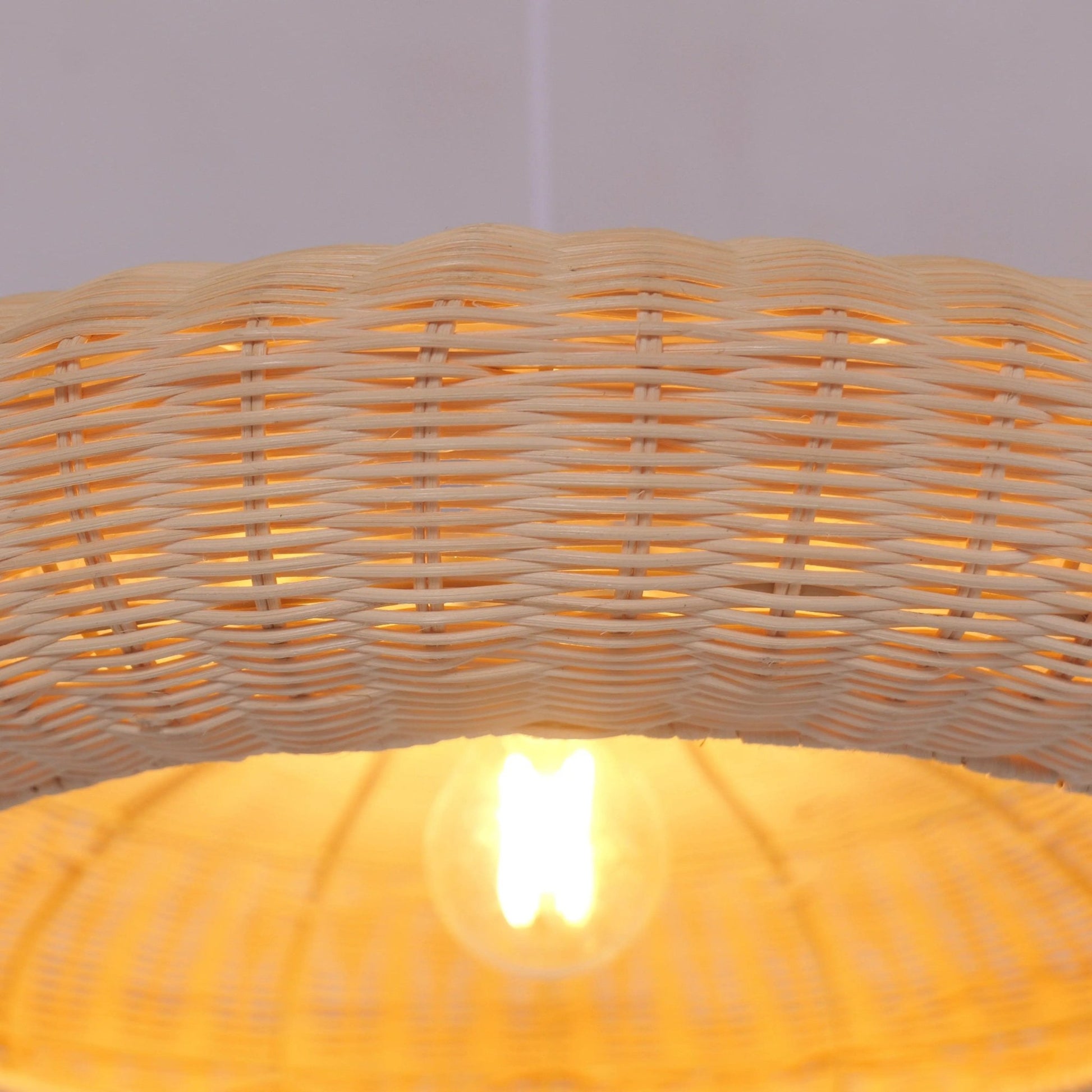 Lightsin Japanese Shell - Inspired Rattan Pendant Light Natural Serenity - House Comfort