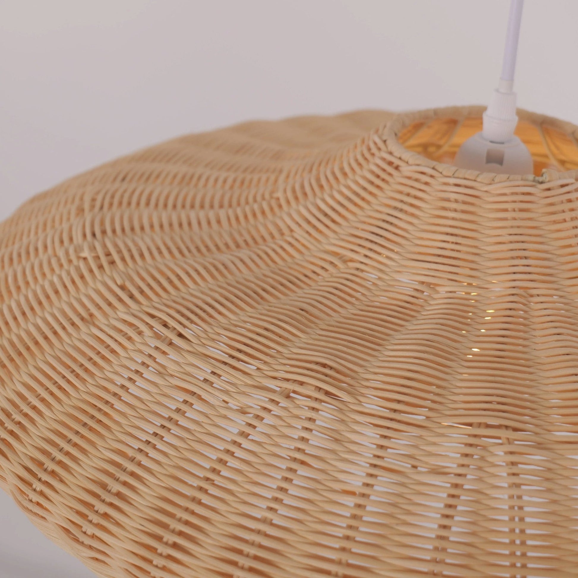 Lightsin Japanese Shell - Inspired Rattan Pendant Light Natural Serenity - House Comfort