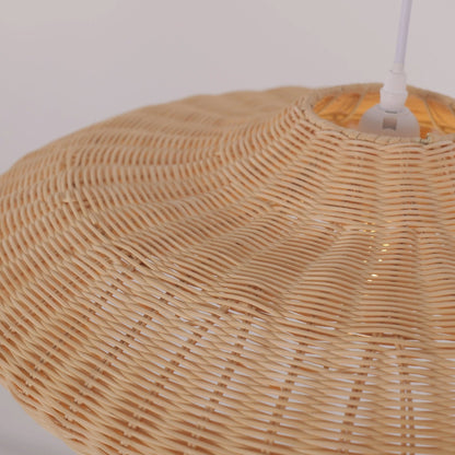 Lightsin Japanese Shell - Inspired Rattan Pendant Light Natural Serenity - House Comfort