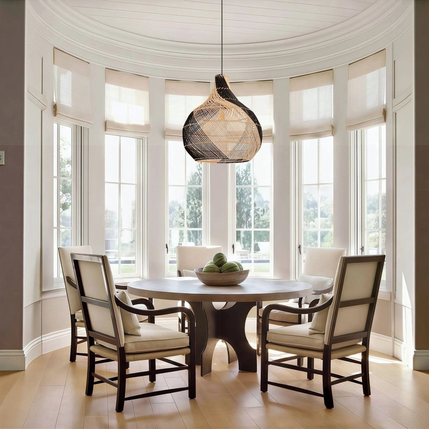 Lightsin Japanese Simple Vase Shaped Handwoven Rattan Pendant Light - House Comfort