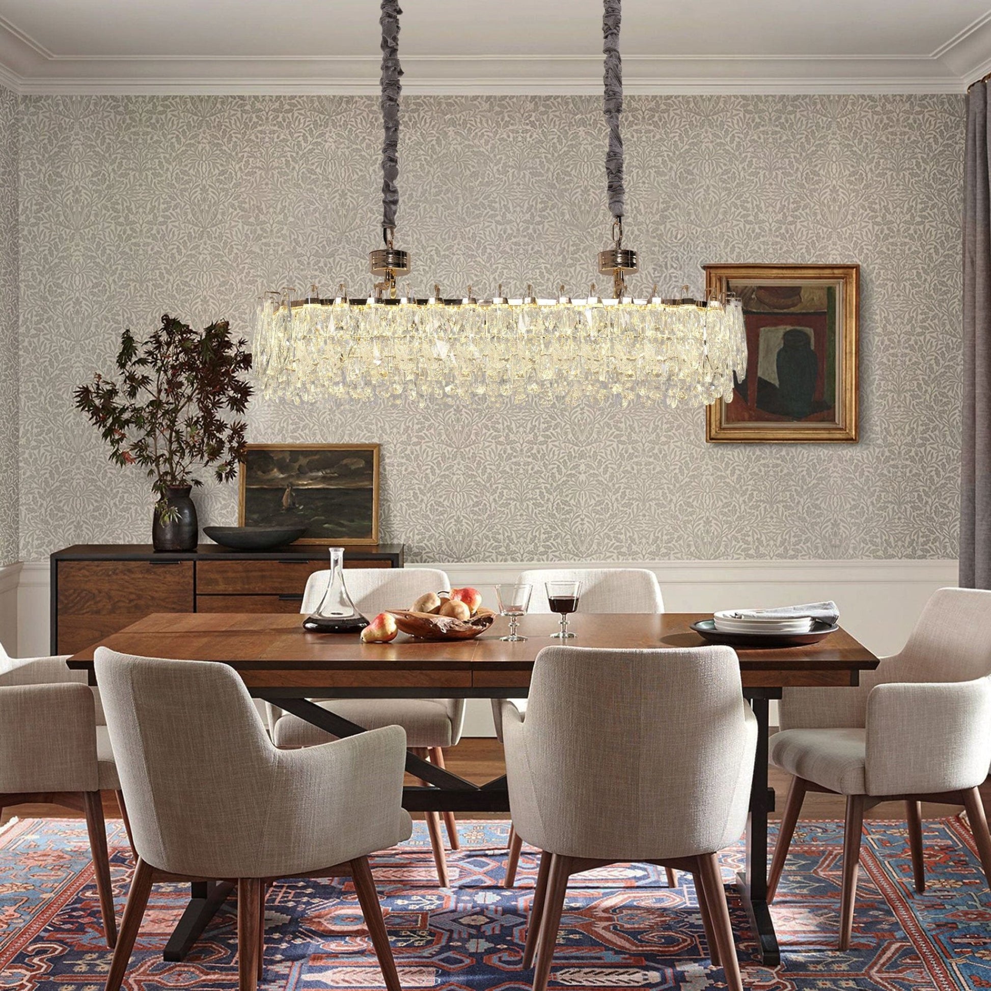 Lightsin Kitchen Island Lighting Modern Luxury Crystal Dimmable Pendant Light - House Comfort