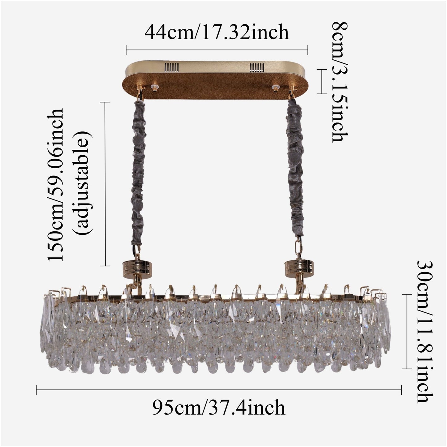 Lightsin Kitchen Island Lighting Modern Luxury Crystal Dimmable Pendant Light - House Comfort