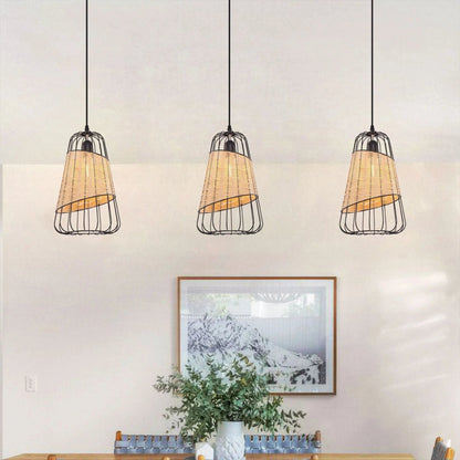 Lightsin Lantern - Inspired Rattan Ceiling Light for Cozy Natural Elegance - House Comfort