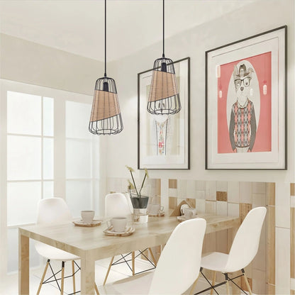 Lightsin Lantern - Inspired Rattan Ceiling Light for Cozy Natural Elegance - House Comfort