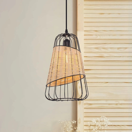 Lightsin Lantern - Inspired Rattan Ceiling Light for Cozy Natural Elegance - House Comfort