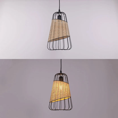 Lightsin Lantern - Inspired Rattan Ceiling Light for Cozy Natural Elegance - House Comfort