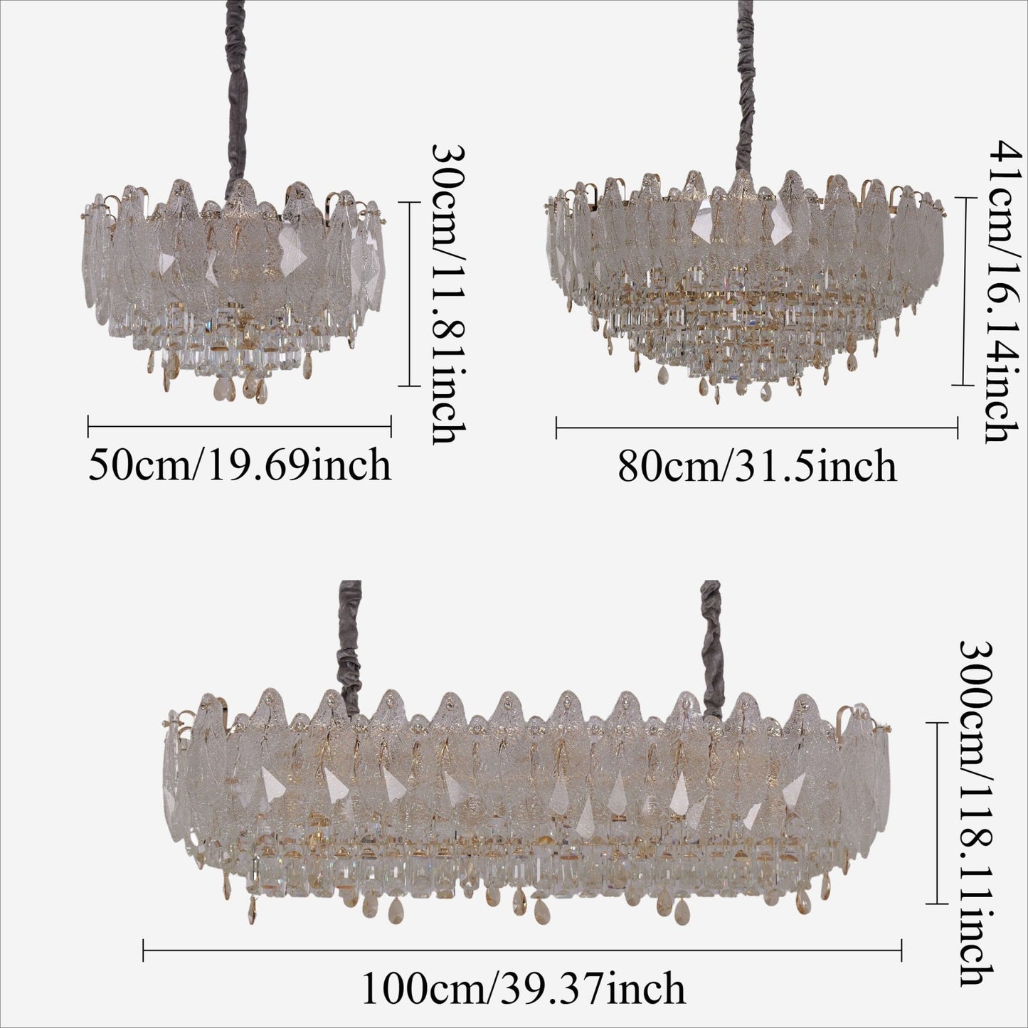 Lightsin Large Pendant Lighting Art Deco Chandelier for Living Room - House Comfort