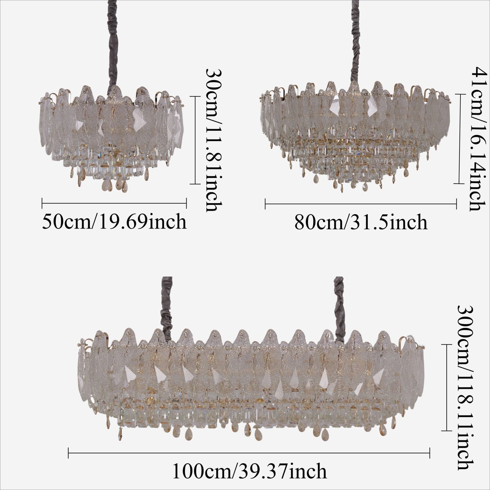 Lightsin Large Pendant Lighting Art Deco Chandelier for Living Room - House Comfort