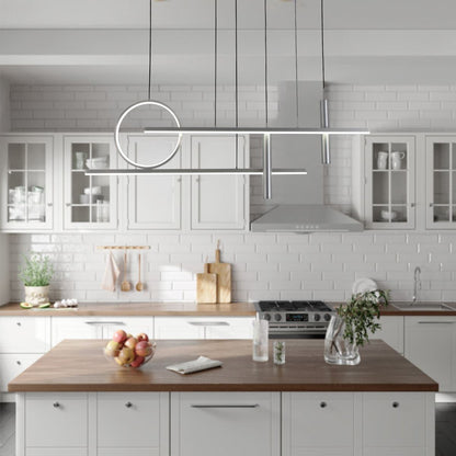 Lightsin LED Modern Linear Geometric Metal Pendant Light - House Comfort