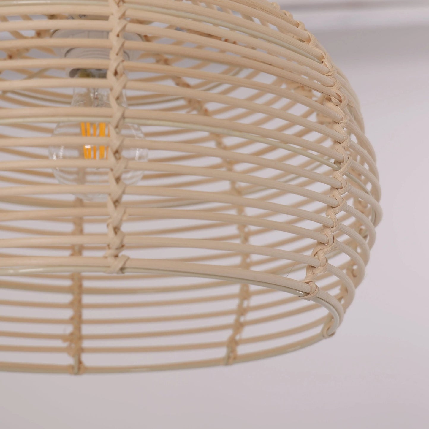 Lightsin Lightweight Open Weave Rattan Ceiling Light - House Comfort