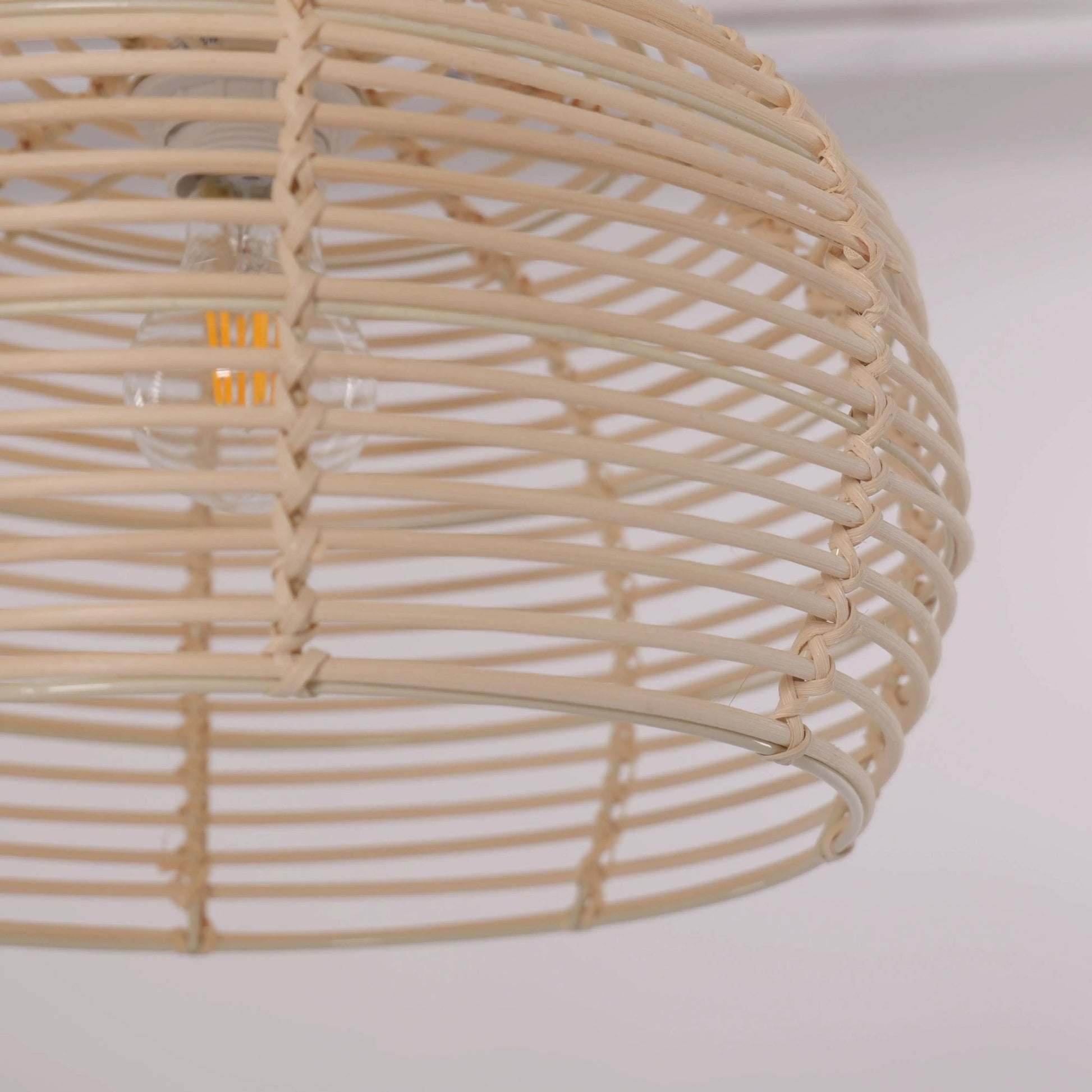 Lightsin Lightweight Open Weave Rattan Ceiling Light - House Comfort