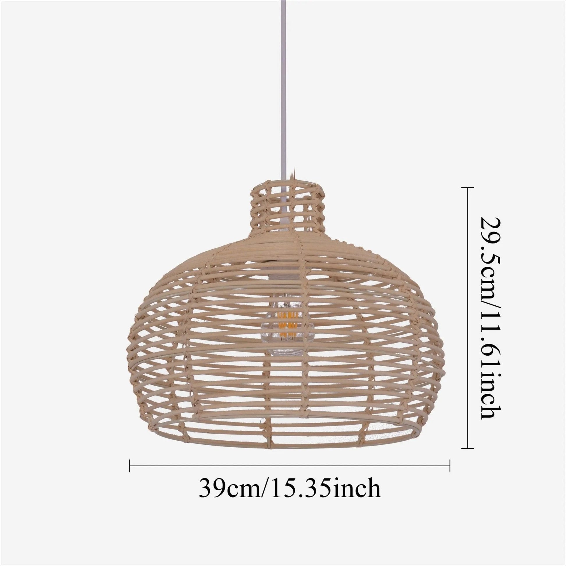 Lightsin Lightweight Open Weave Rattan Ceiling Light - House Comfort