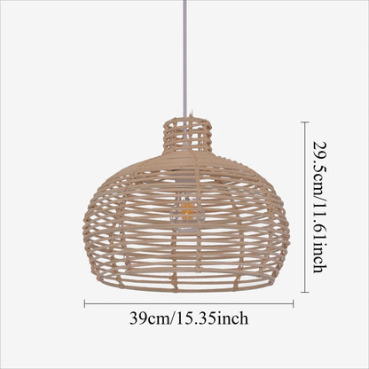 Lightsin Lightweight Open Weave Rattan Ceiling Light - House Comfort