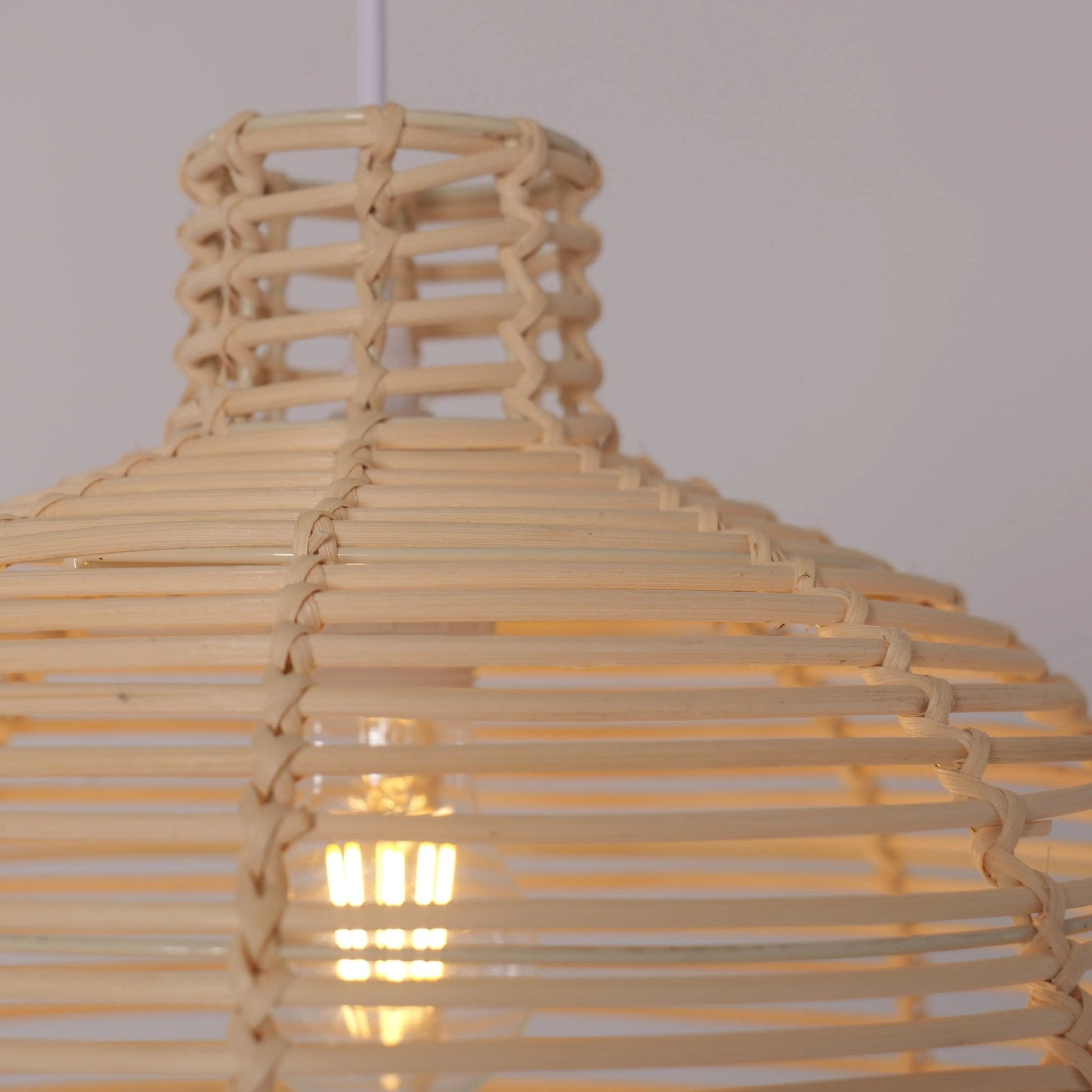 Lightsin Lightweight Open Weave Rattan Ceiling Light - House Comfort