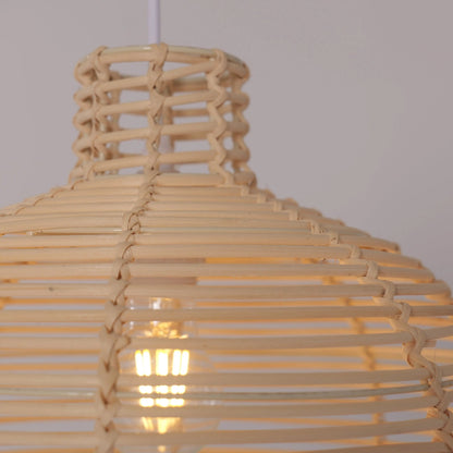 Lightsin Lightweight Open Weave Rattan Ceiling Light - House Comfort
