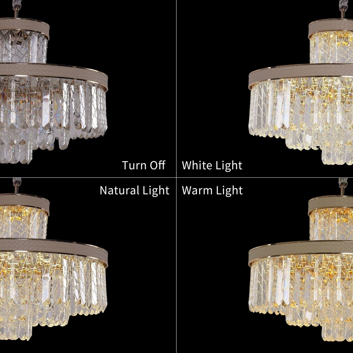 Lightsin Luxury Hanging Lights for Living Room with Golden Crystal Radiance - House Comfort