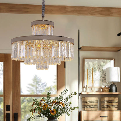 Lightsin Luxury Hanging Lights for Living Room with Golden Crystal Radiance - House Comfort