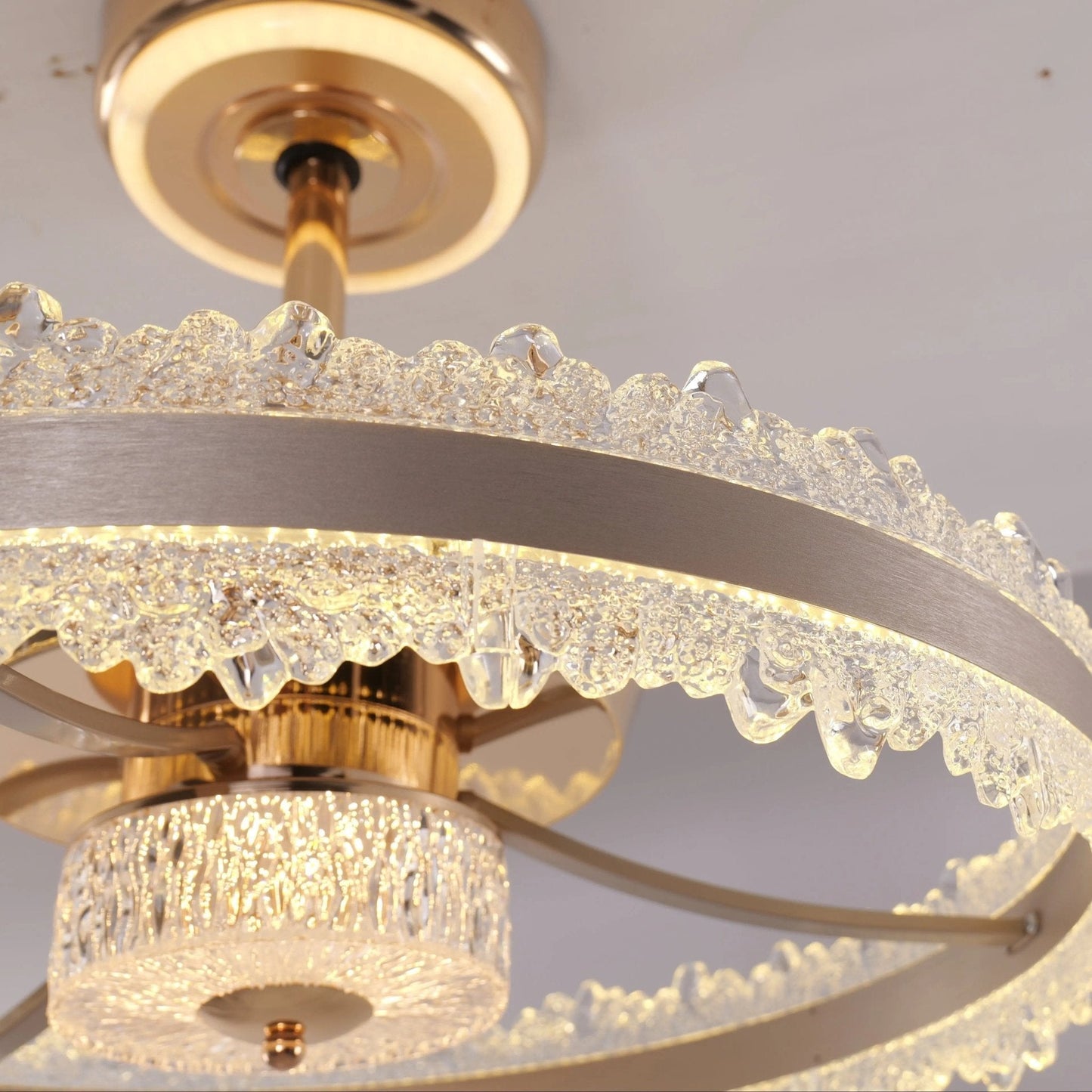 Lightsin Metal Minimalist Acrylic Fan Light with Adjustable Colour Temperature - House Comfort