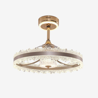 Lightsin Metal Minimalist Acrylic Fan Light with Adjustable Colour Temperature - House Comfort