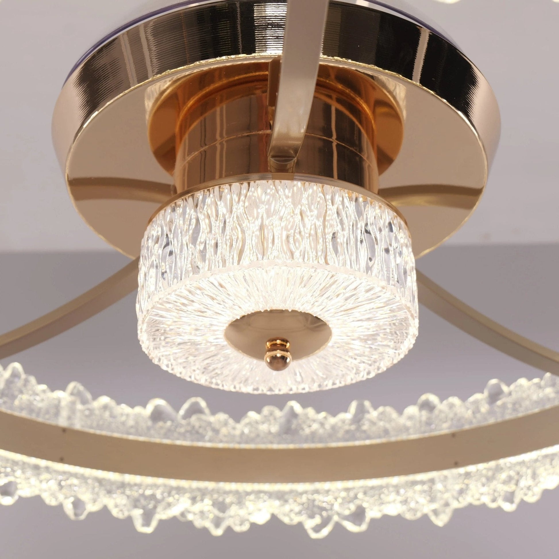 Lightsin Metal Minimalist Acrylic Fan Light with Adjustable Colour Temperature - House Comfort