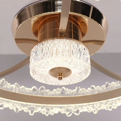 Lightsin Metal Minimalist Acrylic Fan Light with Adjustable Colour Temperature - House Comfort