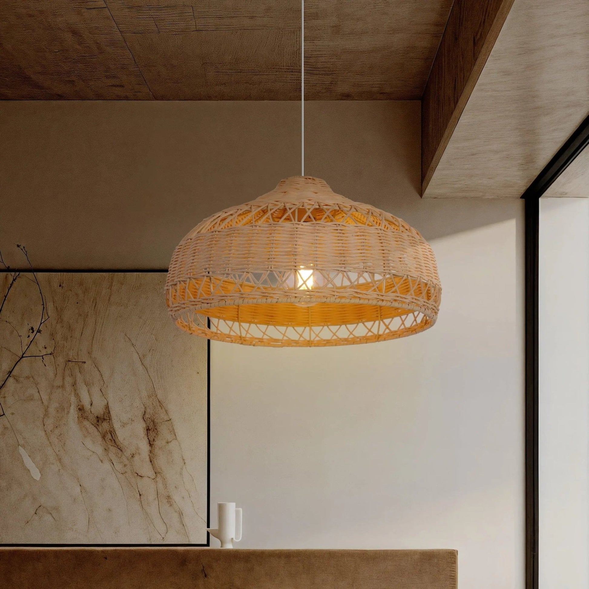 Lightsin Minimalist Bamboo Cone Ceiling Light - House Comfort