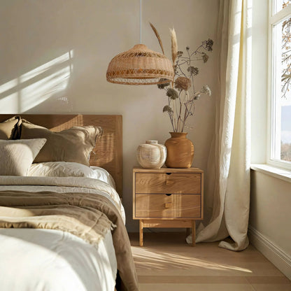 Lightsin Minimalist Bamboo Cone Ceiling Light - House Comfort