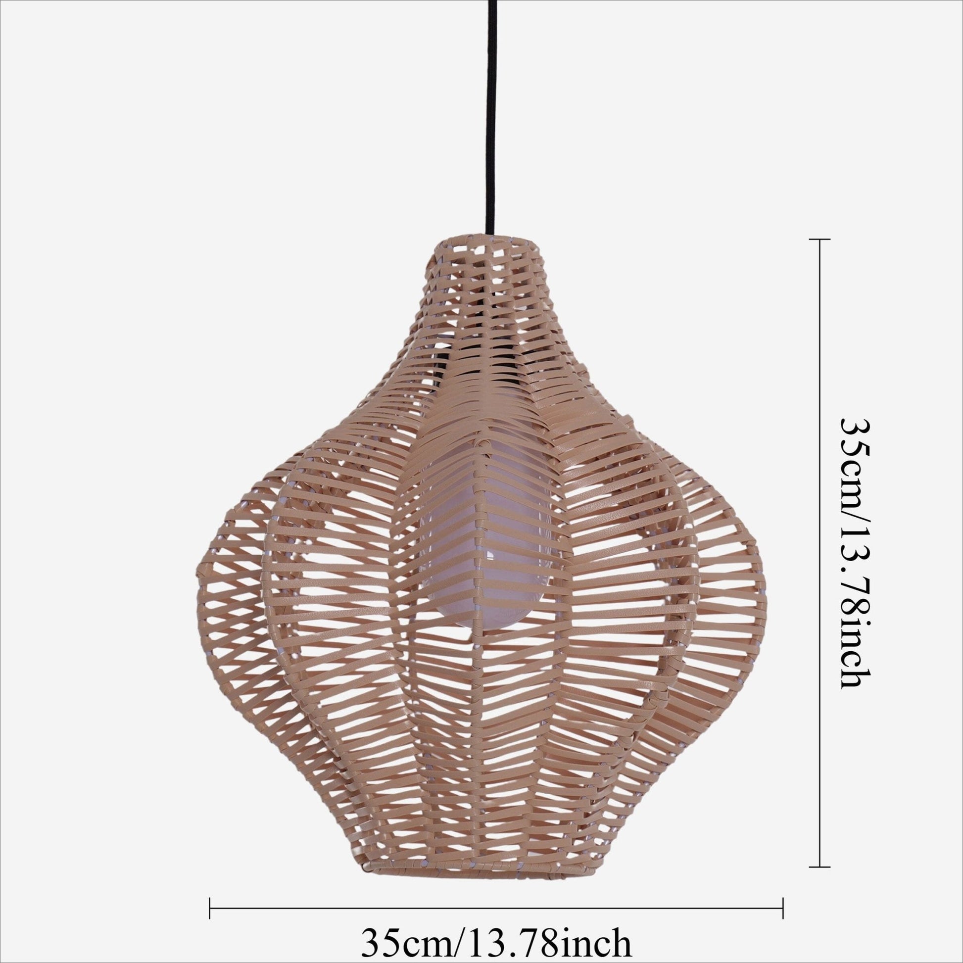 Lightsin Minimalist Handmade Wooden Rattan Pendant Light - House Comfort