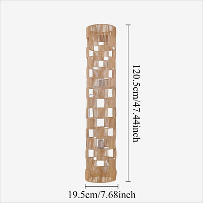Lightsin Minimalist Square Hollow Rattan Floor Lamp - House Comfort
