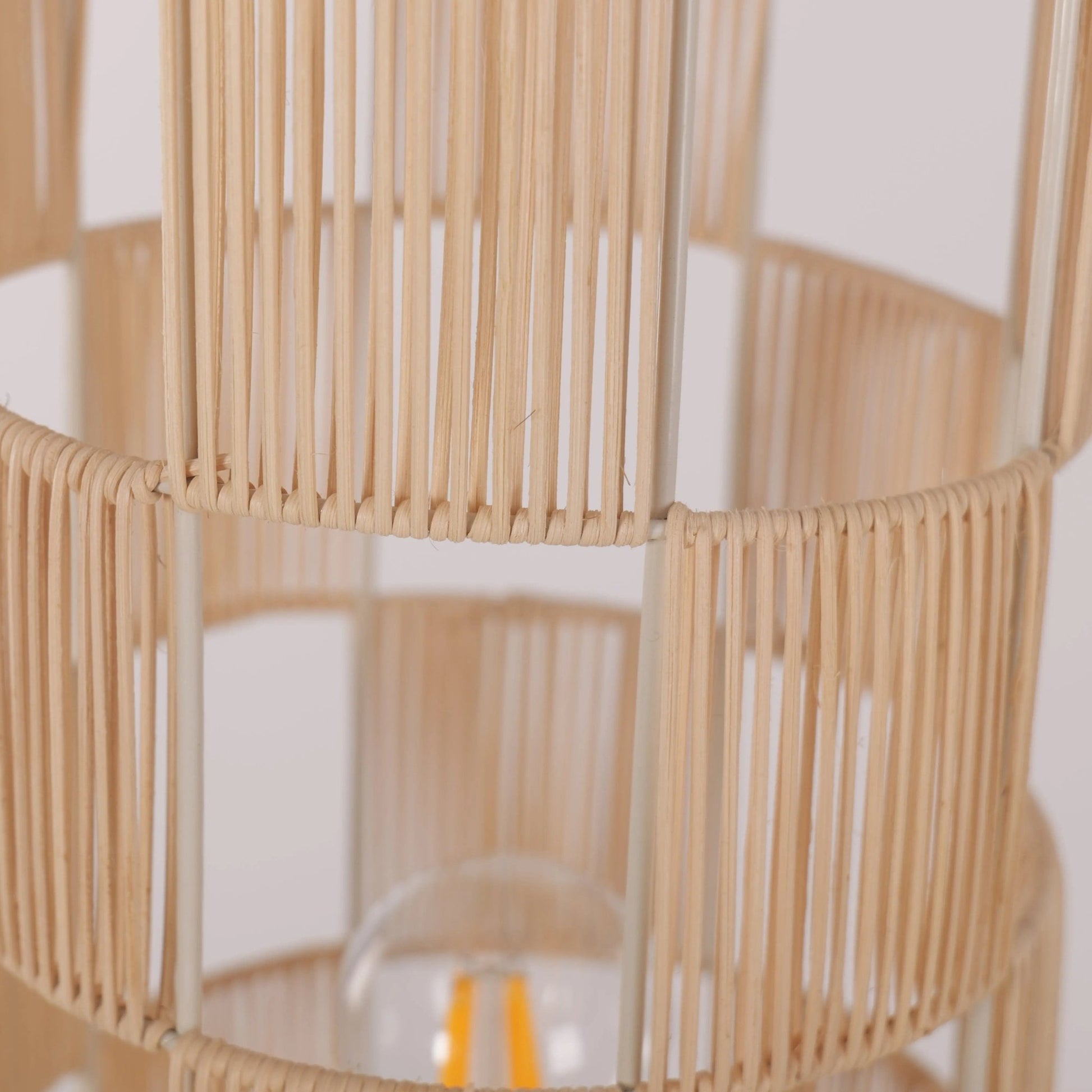 Lightsin Minimalist Square Hollow Rattan Floor Lamp - House Comfort