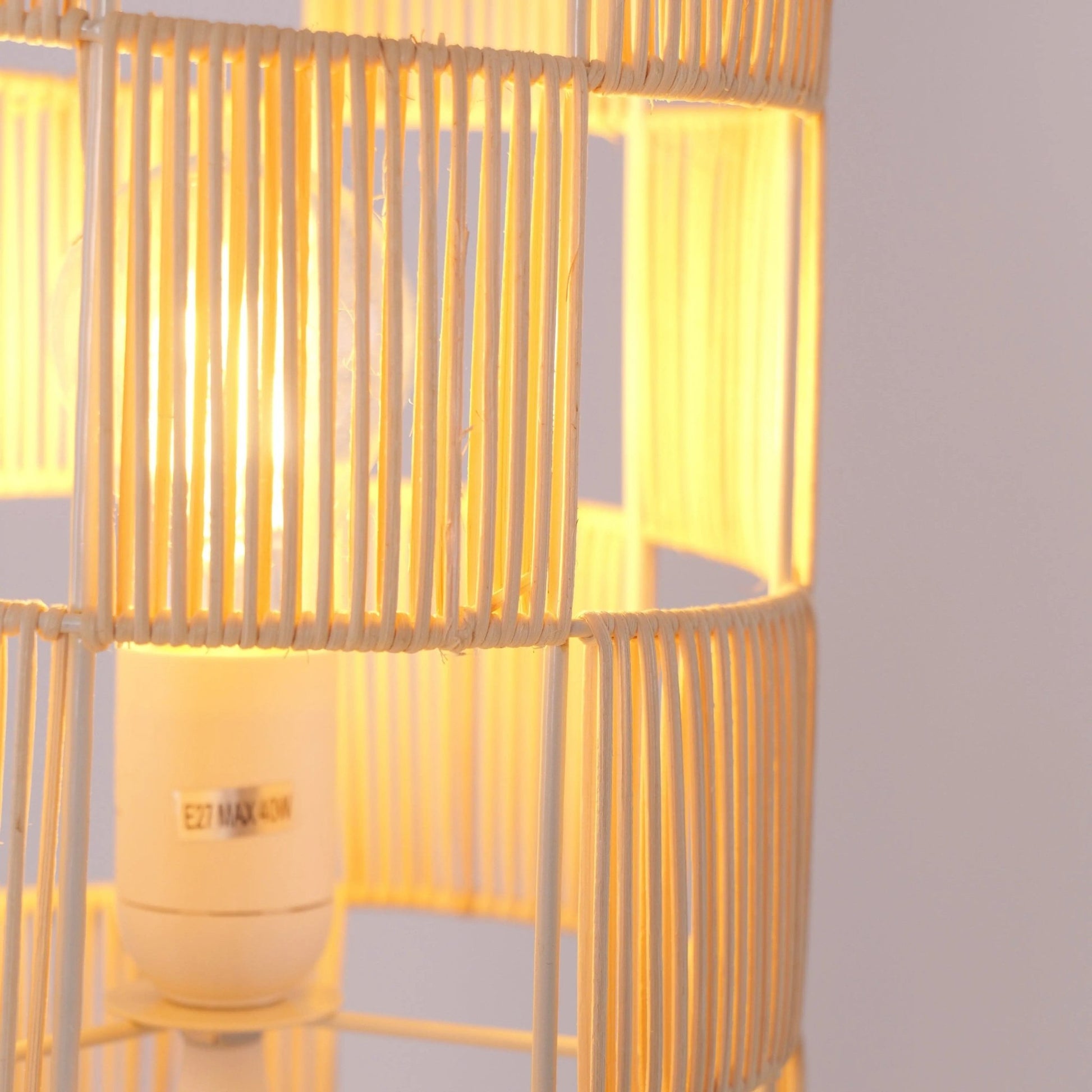 Lightsin Minimalist Square Hollow Rattan Floor Lamp - House Comfort