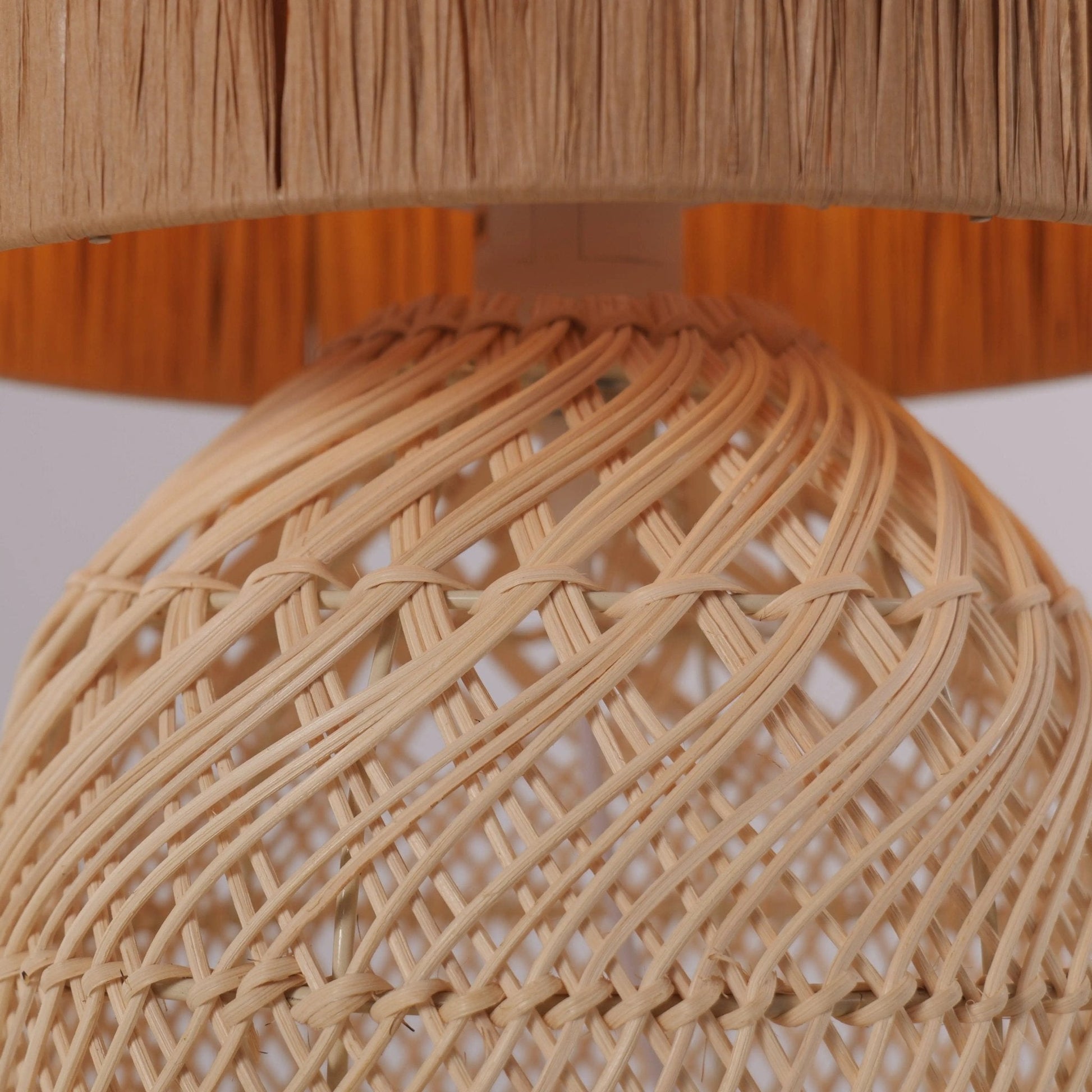 Lightsin Minimalist style Rattan Table Lamps for Cozy Living Spaces - House Comfort