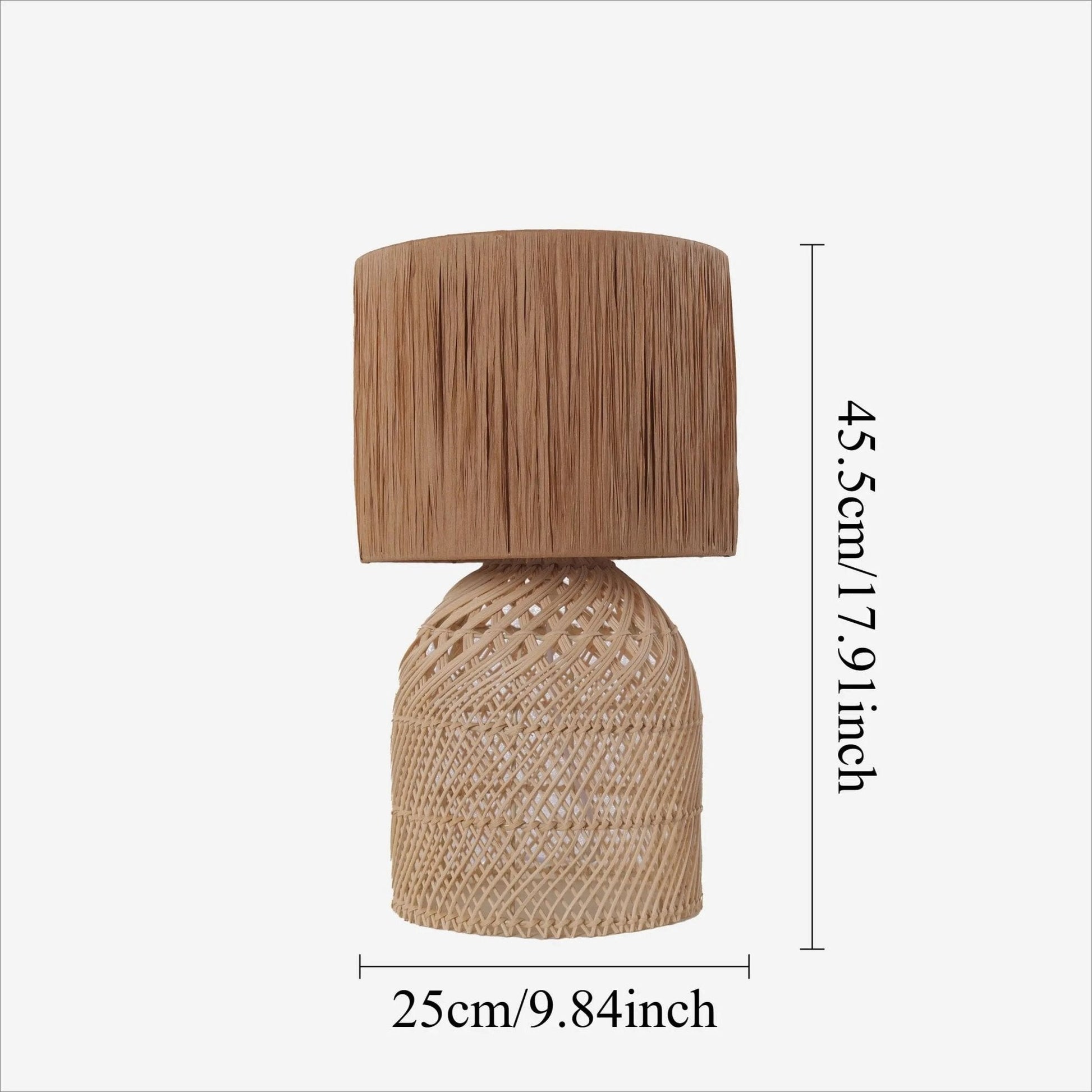 Lightsin Minimalist style Rattan Table Lamps for Cozy Living Spaces - House Comfort