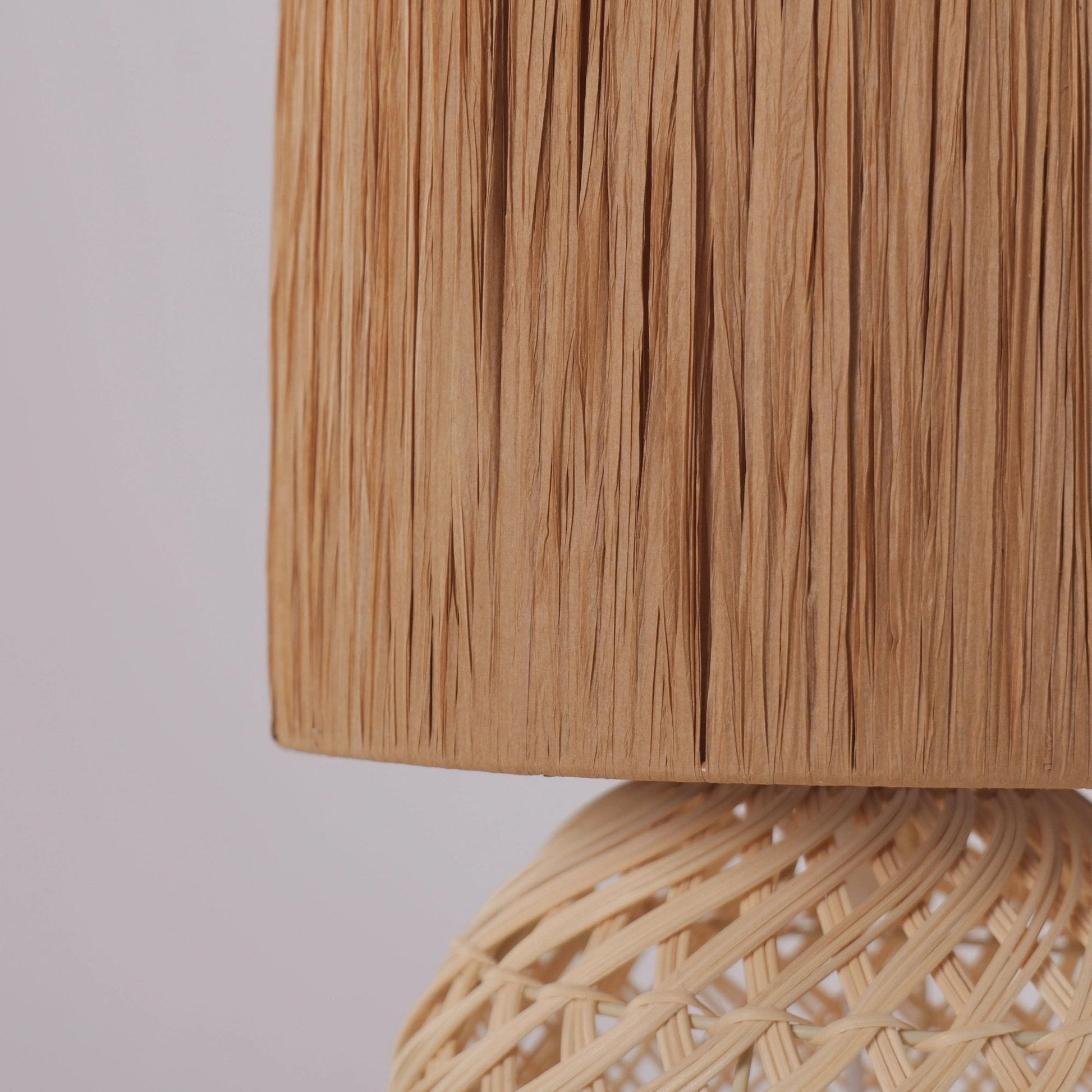 Lightsin Minimalist style Rattan Table Lamps for Cozy Living Spaces - House Comfort