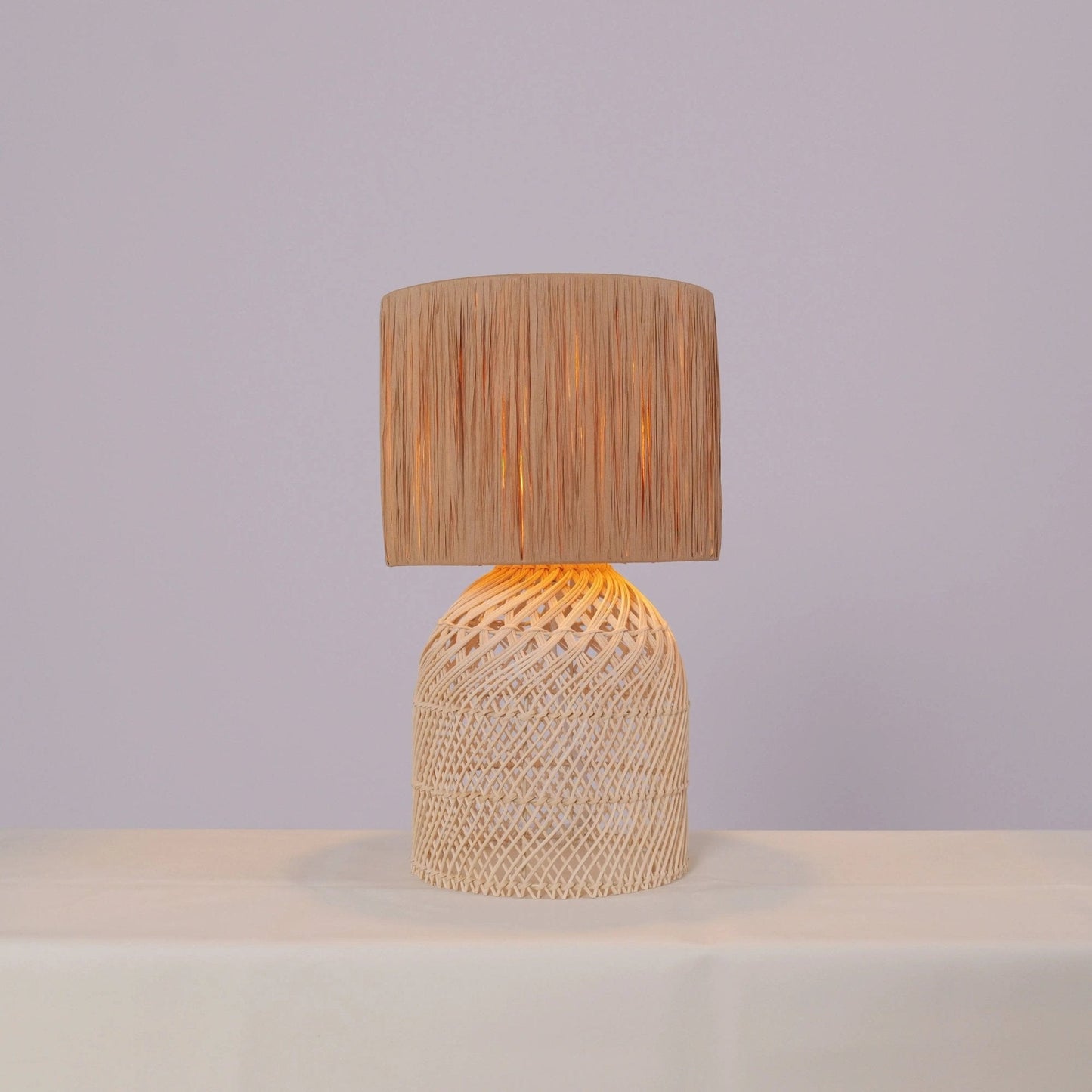 Lightsin Minimalist style Rattan Table Lamps for Cozy Living Spaces - House Comfort