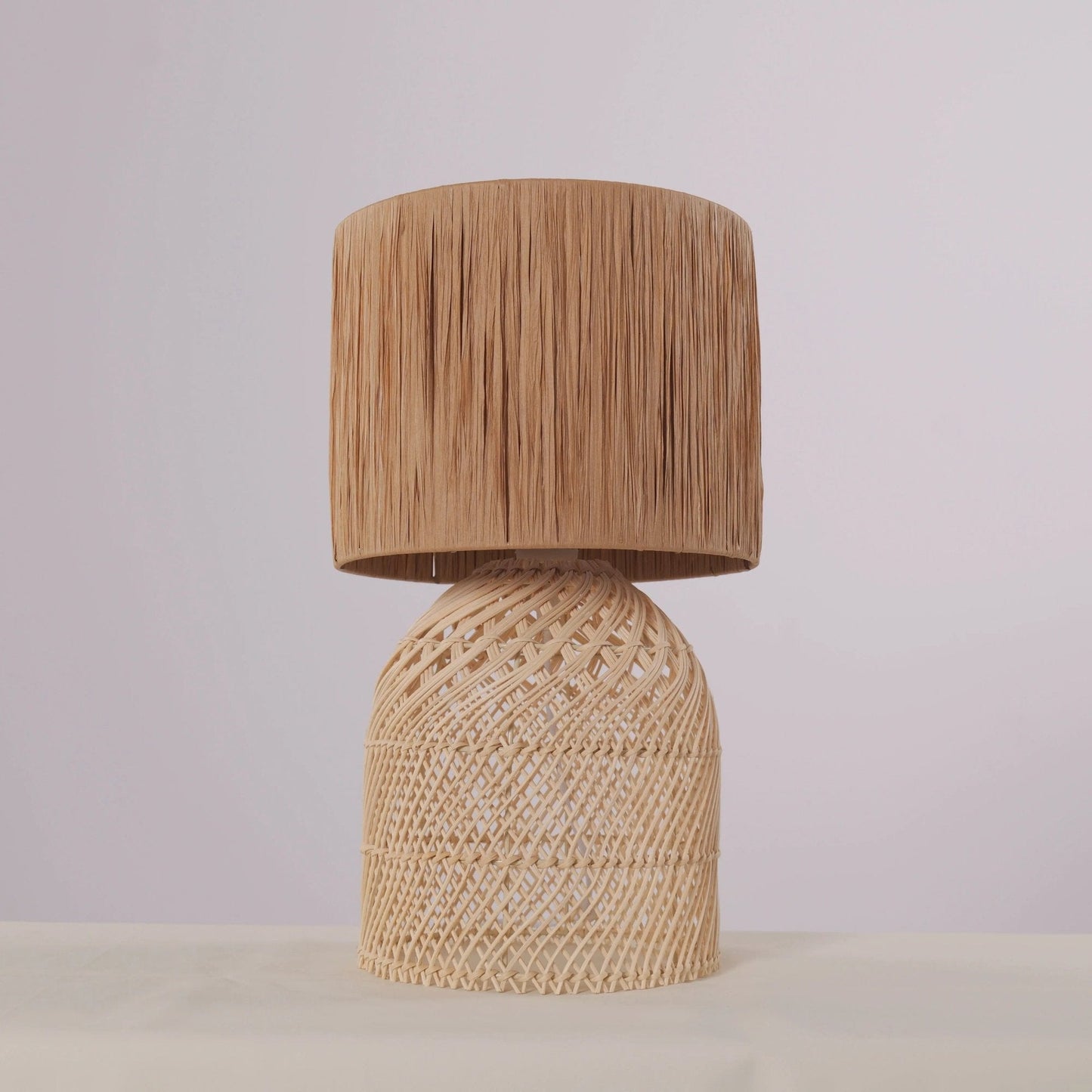 Lightsin Minimalist style Rattan Table Lamps for Cozy Living Spaces - House Comfort