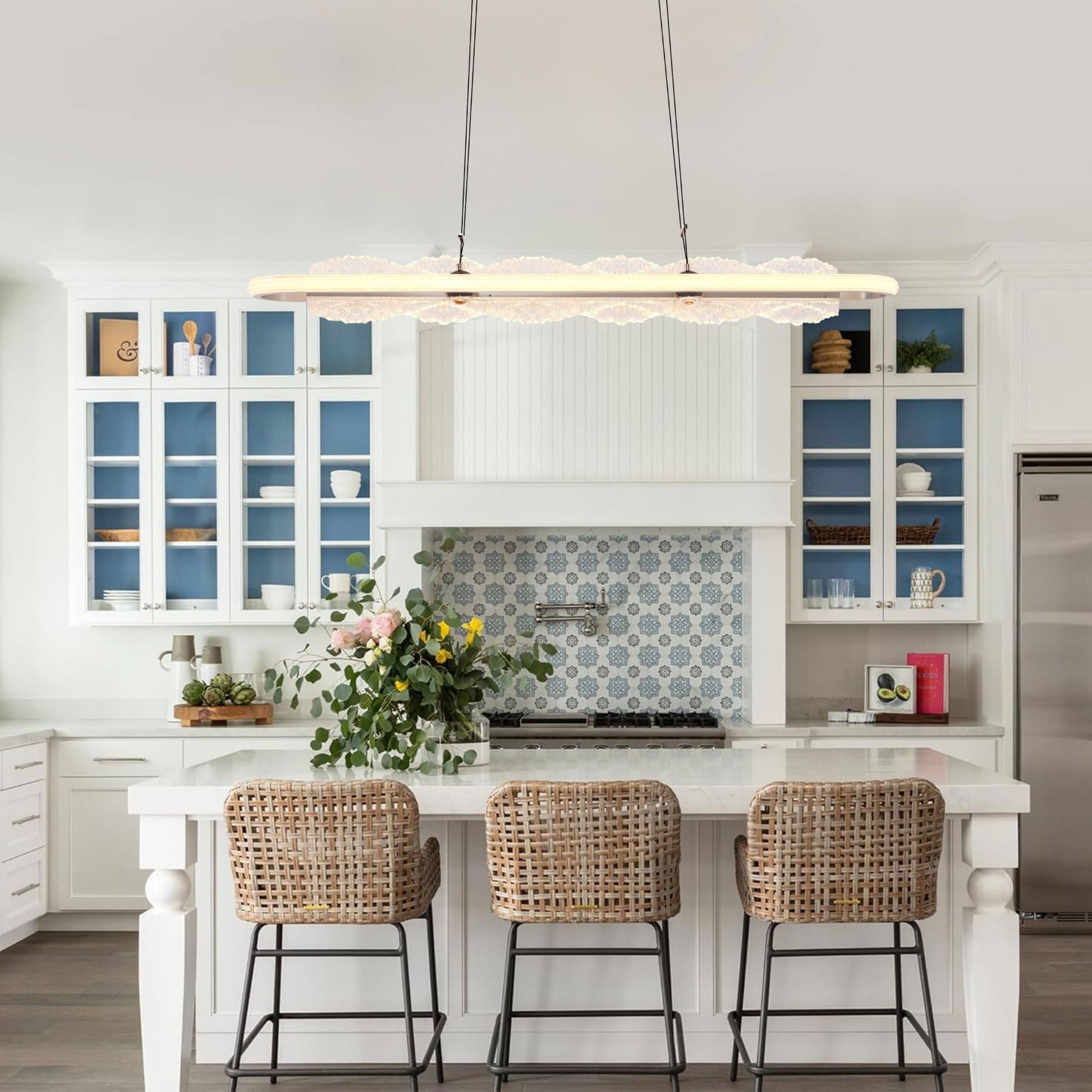 Lightsin Modern Aluminum and Acrylic Pendant Light for Dining Room Ceiling - House Comfort