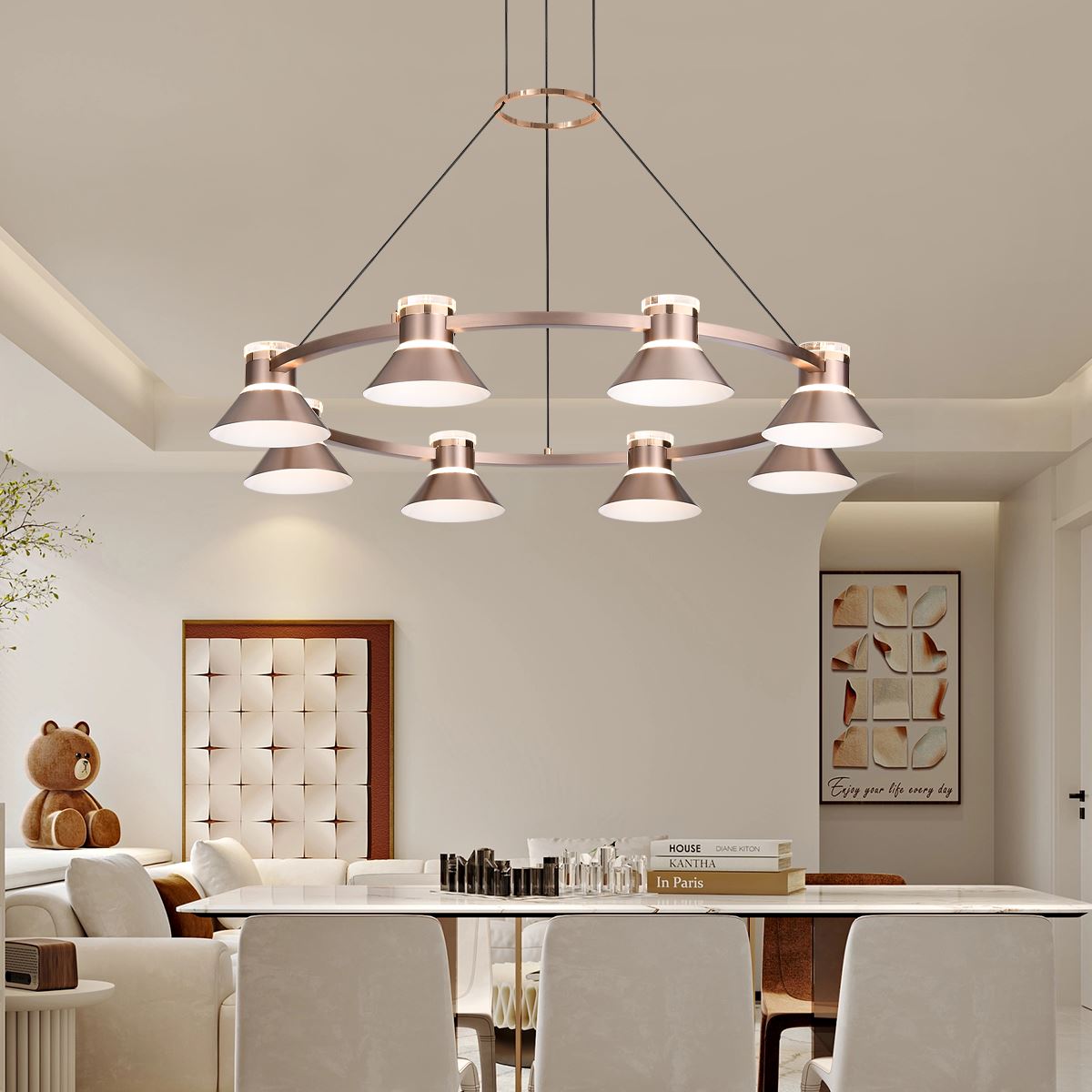 Lightsin Modern Aluminum LED Pendant Light with 3 - Colour Changing - House Comfort