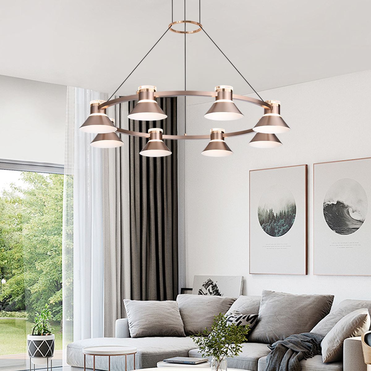 Lightsin Modern Aluminum LED Pendant Light with 3 - Colour Changing - House Comfort